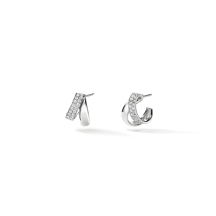 INSIDE/OUT Diamond Flip Earrings in 18K White Gold