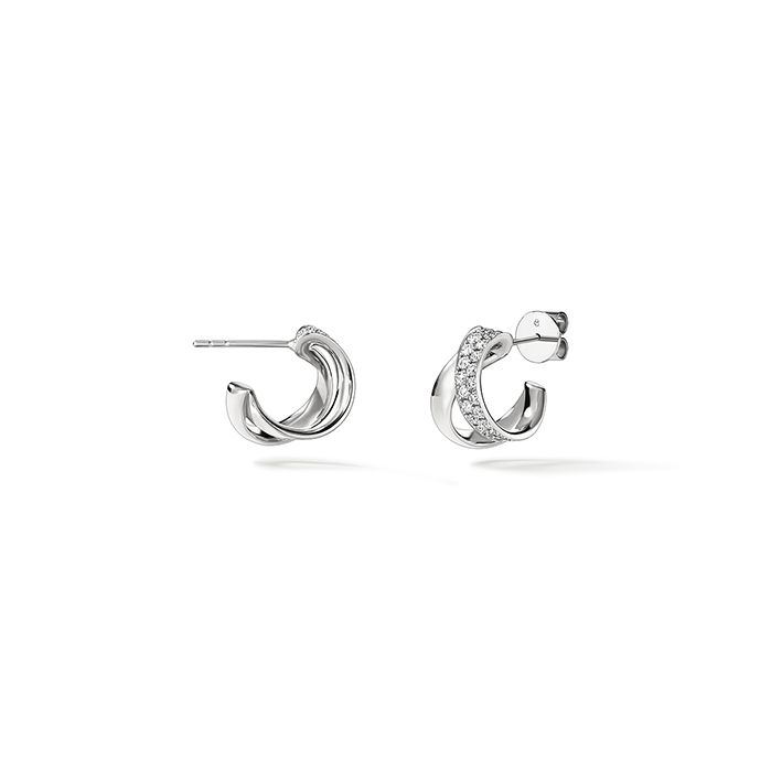 INSIDE/OUT Diamond Flip Earrings in 18K White Gold