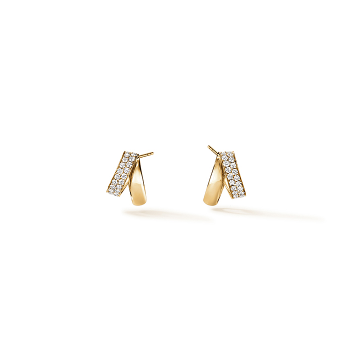 INSIDE/OUT Diamond Flip Earrings in 18K Yellow Gold