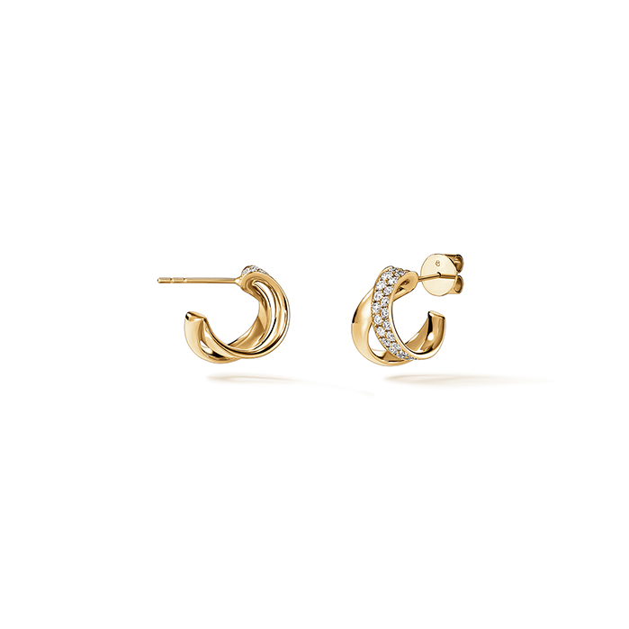INSIDE/OUT Diamond Flip Earrings in 18K Yellow Gold