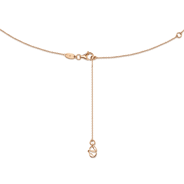 0.15 ctw. Barre Double Floating Diamonds Pendant Necklace in 18K Rose Gold