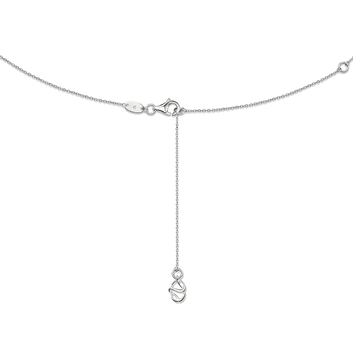 0.15 ctw. Barre Double Floating Diamonds Pendant Necklace in 18K White Gold