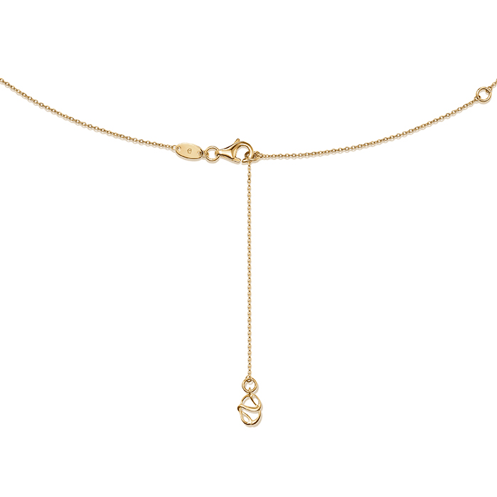 0.15 ctw. Barre Double Floating Diamonds Pendant Necklace in 18K Yellow Gold