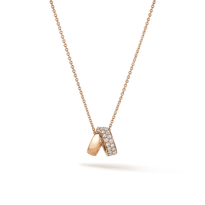 0.4 ctw. INSIDE/OUT Multi-Wear Rondel Diamond Pendant Necklace in 18K Rose Gold