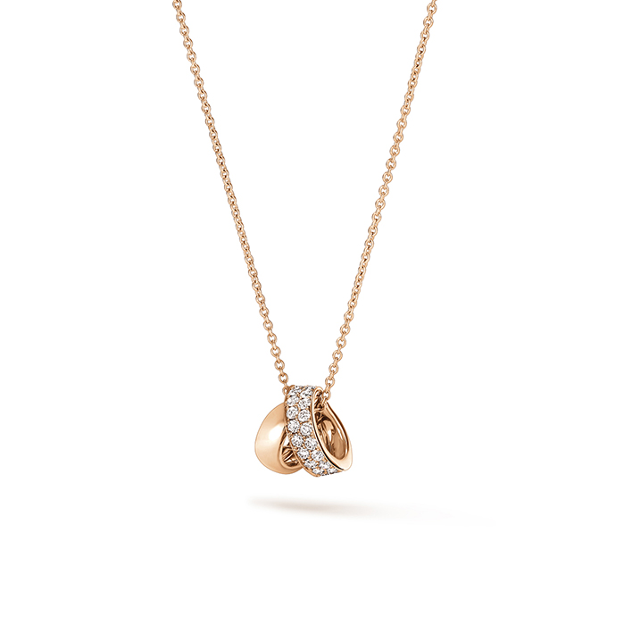 0.4 ctw. INSIDE/OUT Multi-Wear Rondel Diamond Pendant Necklace in 18K Rose Gold