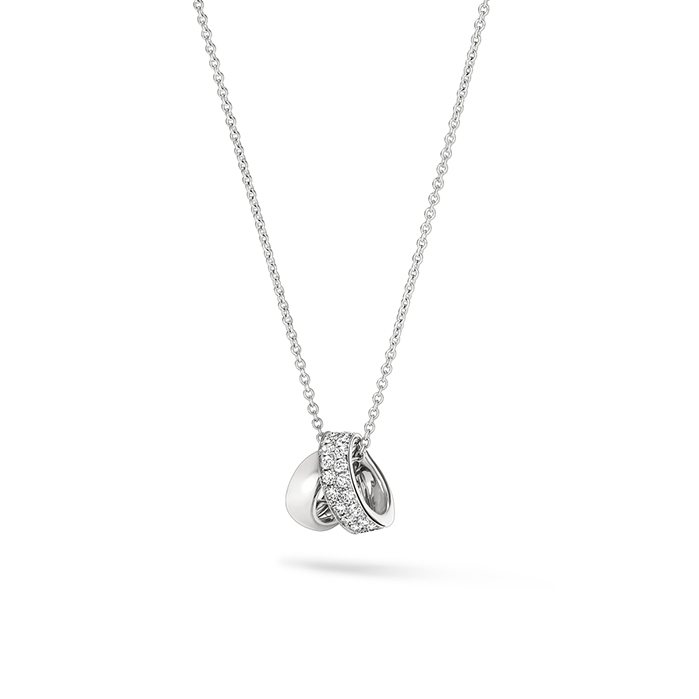 0.4 ctw. INSIDE/OUT Multi-Wear Rondel Diamond Pendant Necklace in 18K Rose Gold