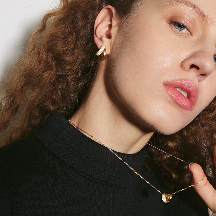 0.4 ctw. INSIDE/OUT Multi-Wear Rondel Diamond Pendant Necklace in 18K Yellow Gold