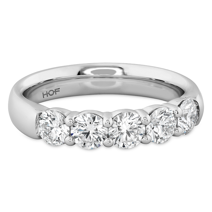 1 ctw. Signature 5-Stone Band in 18K White Gold