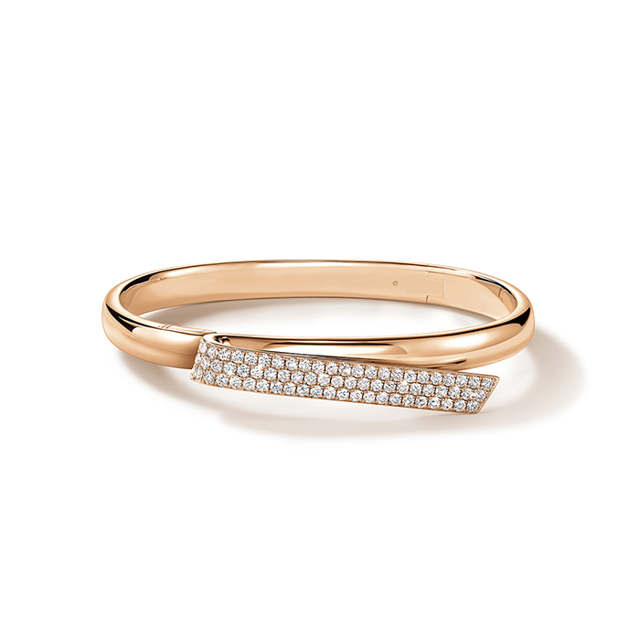 1.5 ctw. INSIDE/OUT Diamond Flip Bangle in 18K Rose Gold