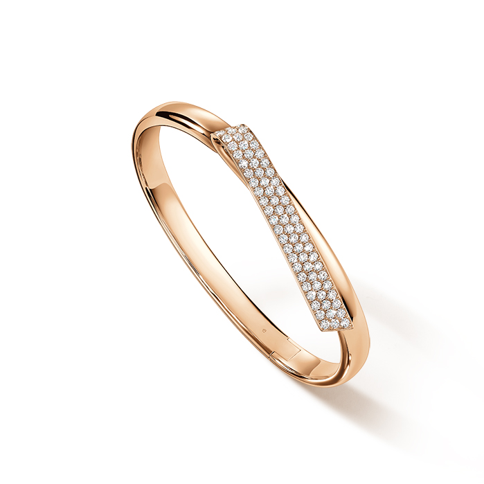 1.5 ctw. INSIDE/OUT Diamond Flip Bangle in 18K Rose Gold