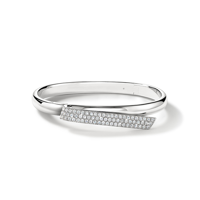 1.5 ctw. INSIDE/OUT Diamond Flip Bangle in 18K White Gold