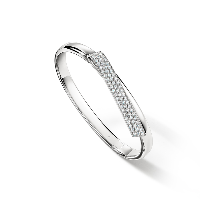 1.5 ctw. INSIDE/OUT Diamond Flip Bangle in 18K White Gold
