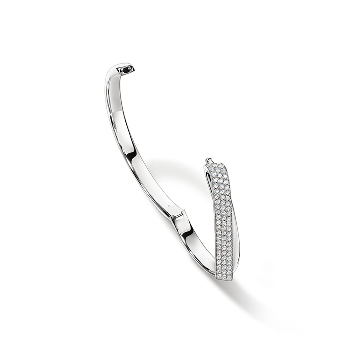 1.5 ctw. INSIDE/OUT Diamond Flip Bangle in 18K White Gold