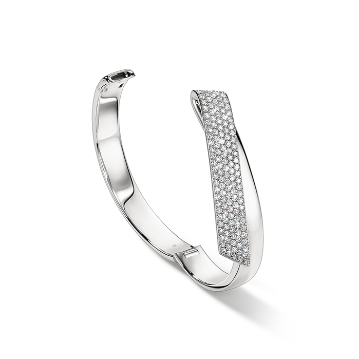 2.65 ctw. INSIDE/OUT Diamond Flip Bangle in 18K White Gold