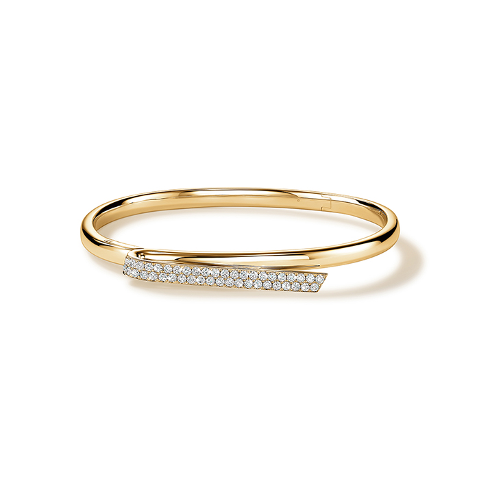 0.8 ctw. INSIDE/OUT Diamond Flip Bangle in 18K Yellow Gold
