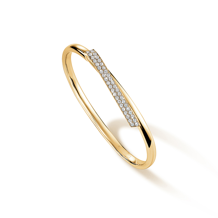 0.8 ctw. INSIDE/OUT Diamond Flip Bangle in 18K Yellow Gold