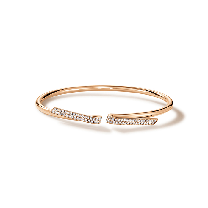 0.5 ctw. INSIDE/OUT Diamond Flexi Bangle in 18K Rose Gold