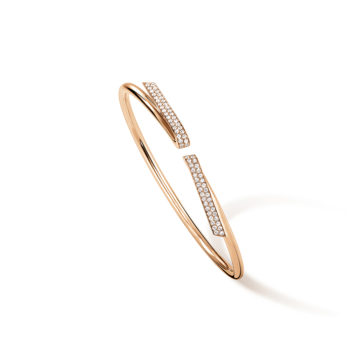 0.5 ctw. INSIDE/OUT Diamond Flexi Bangle in 18K Rose Gold