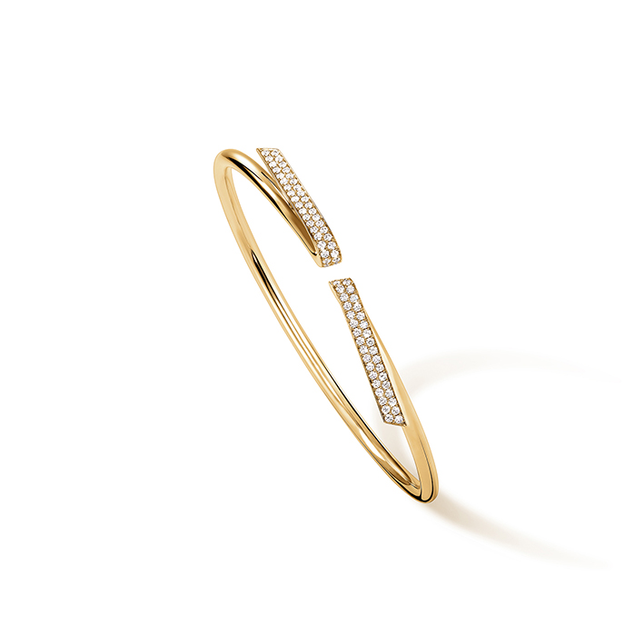 0.5 ctw. INSIDE/OUT Diamond Flexi Bangle in 18K Yellow Gold