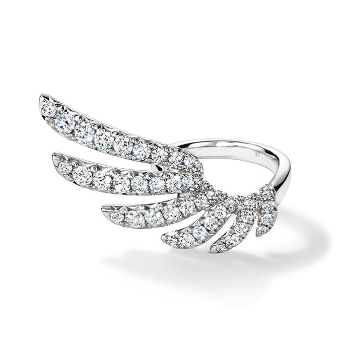 3 ctw. VELA French Cut PavÃ© Diamond Wrap Ring in 18K Rose Gold