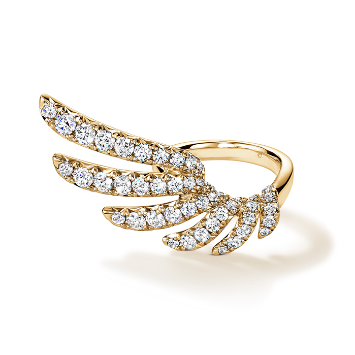 3 ctw. VELA French Cut PavÃ© Diamond Wrap Ring in 18K Yellow Gold