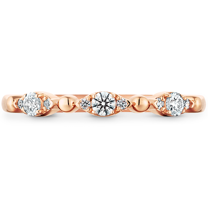 0.1 ctw. HOF Beaded Regal Band in 18K Rose Gold