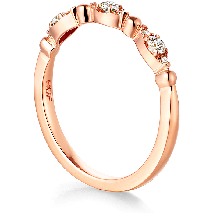 0.1 ctw. HOF Beaded Regal Band in 18K Rose Gold