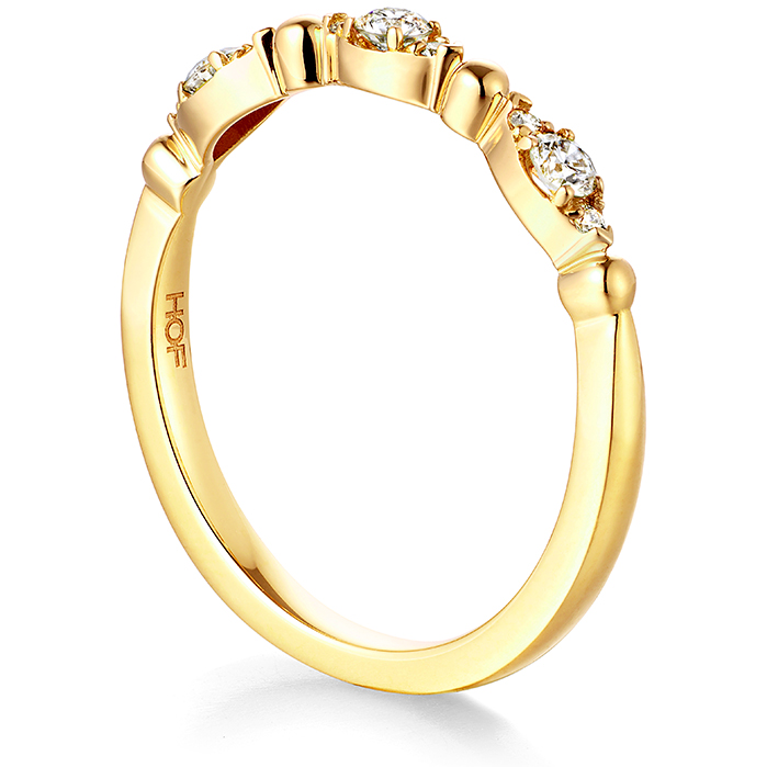 0.1 ctw. HOF Beaded Regal Band in 18K Yellow Gold