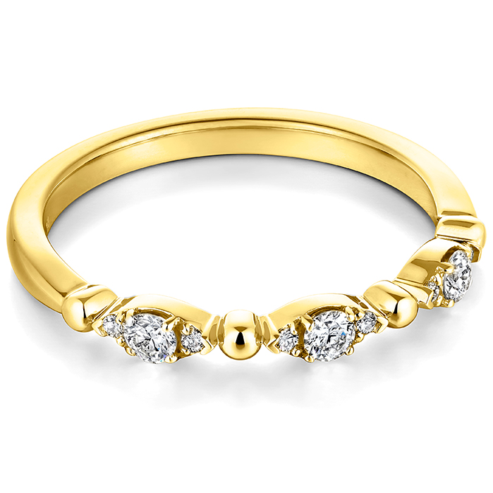 0.1 ctw. HOF Beaded Regal Band in 18K Yellow Gold