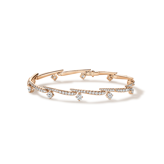 2.75 ctw. VELA Crossover PavÃ© Diamond Bracelet in 18K Rose Gold