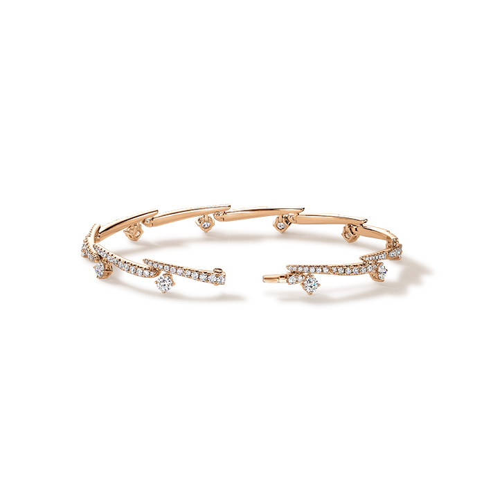 2.75 ctw. VELA Crossover PavÃ© Diamond Bracelet in 18K Rose Gold