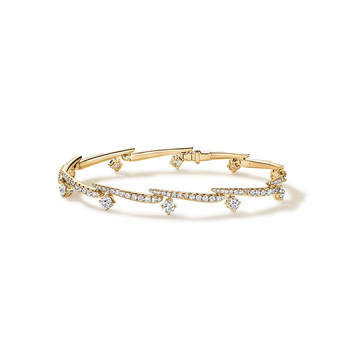 2.75 ctw. VELA Crossover PavÃ© Diamond Bracelet in 18K Yellow Gold