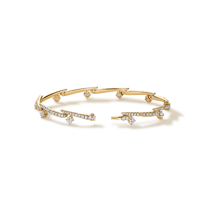 2.75 ctw. VELA Crossover PavÃ© Diamond Bracelet in 18K Yellow Gold