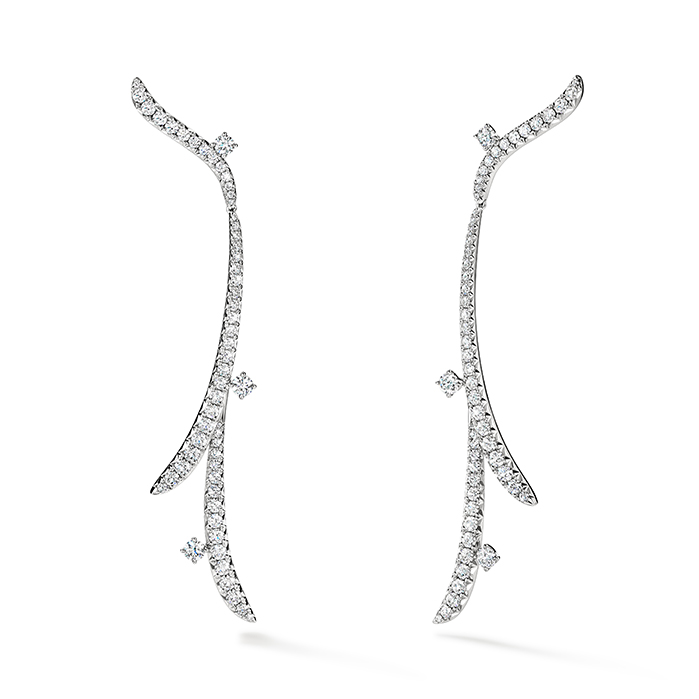 4.1 ctw. VELA French Cut Pavé Diamond Drop Earrings in 18K Yellow Gold