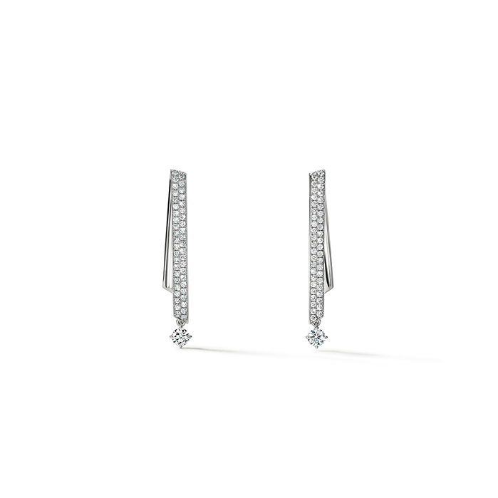INSIDE/OUT Diamond Stiletto Flip Petite Earrings in 18K Yellow Gold