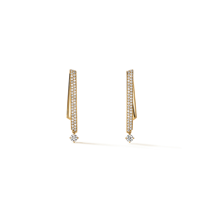 INSIDE/OUT Diamond Stiletto Flip Petite Earrings in 18K Yellow Gold