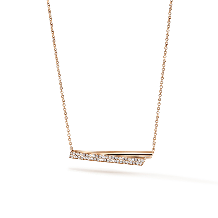 0.25 ctw. INSIDE/OUT Diamond Flip Pendant Necklace in 18K Rose Gold