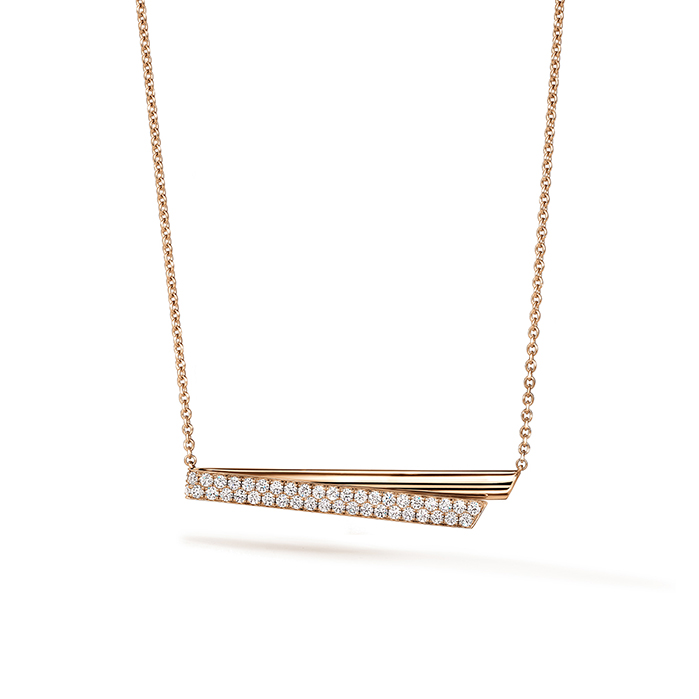 0.85 ctw. INSIDE/OUT Diamond Flip Pendant Necklace in 18K Rose Gold