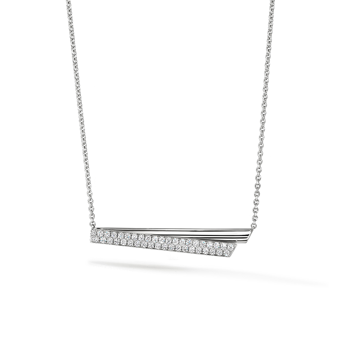 0.85 ctw. INSIDE/OUT Diamond Flip Pendant Necklace in 18K White Gold