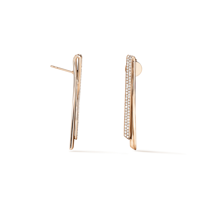 0.7 ctw. INSIDE/OUT Diamond Stiletto Flip Earrings in 18K Rose Gold