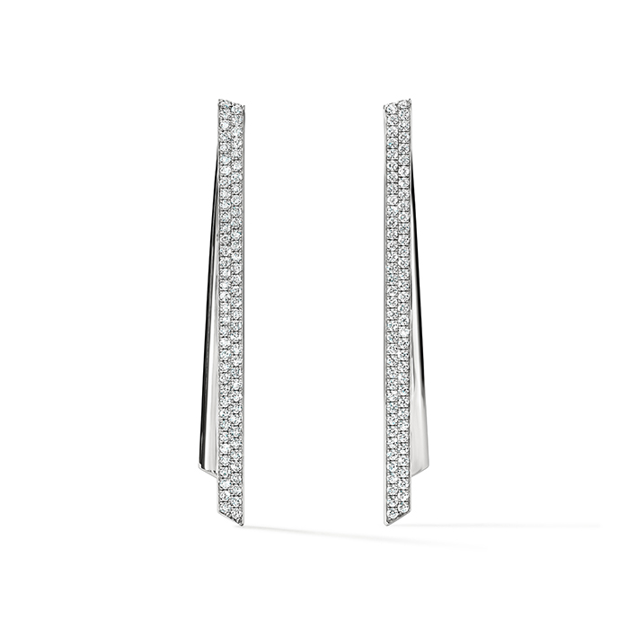 2.3 ctw. INSIDE/OUT Diamond Stiletto Flip Earrings in 18K White Gold