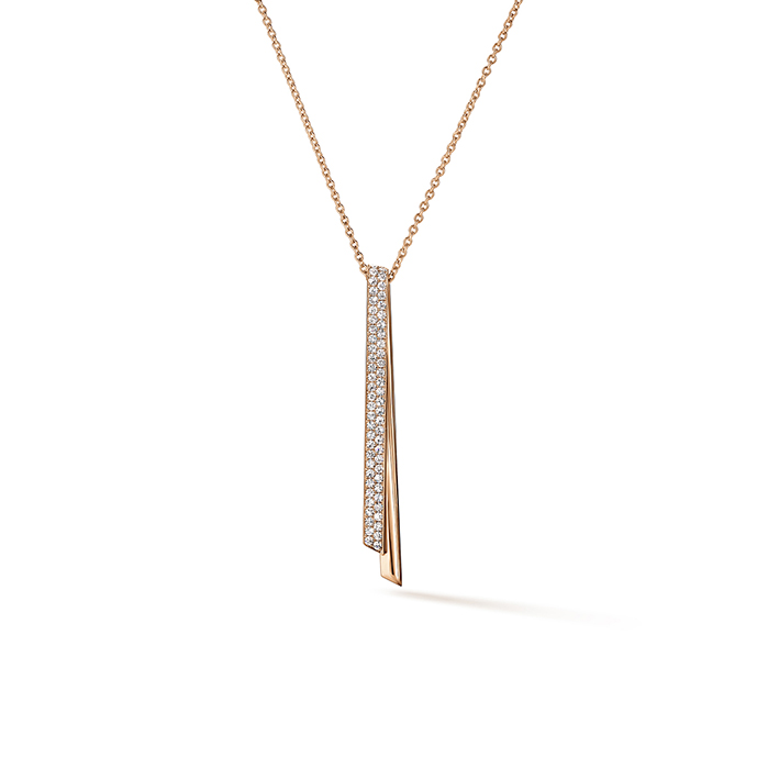 0.35 ctw. INSIDE/OUT Diamond Flip Drop Pendant Necklace in 18K Rose Gold