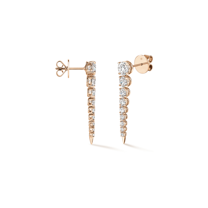 3.3 ctw. Icicle Diamond Drop Earrings in 18K Rose Gold