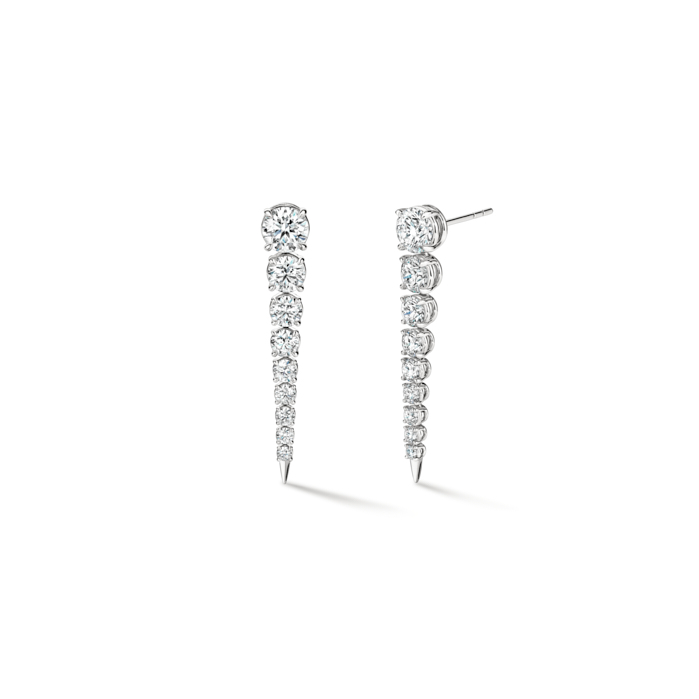 3.3 ctw. Icicle Diamond Drop Earrings in 18K White Gold