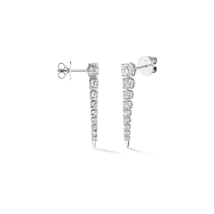3.3 ctw. Icicle Diamond Drop Earrings in 18K White Gold