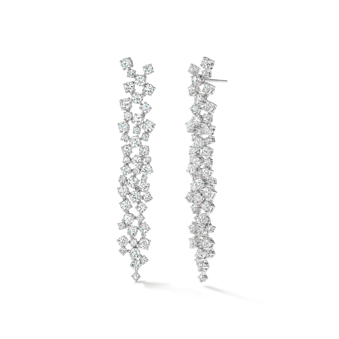 12.85 ctw. Starlight Diamond Drop Earrings in 18K Yellow Gold