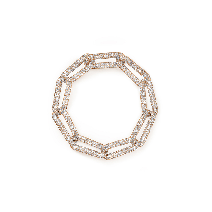 9.1 ctw. INSIDE/OUT Pave Link Bracelet in 18K Rose Gold