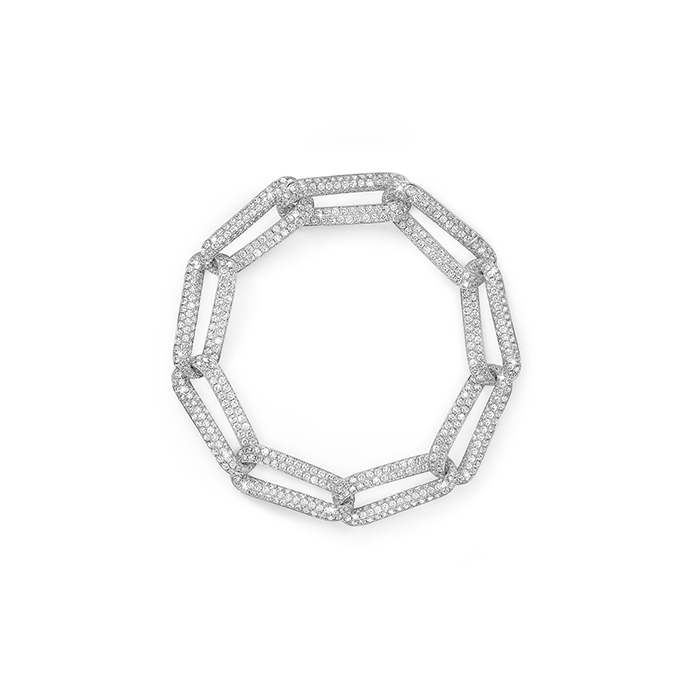 9.1 ctw. INSIDE/OUT Pave Link Bracelet in 18K Rose Gold