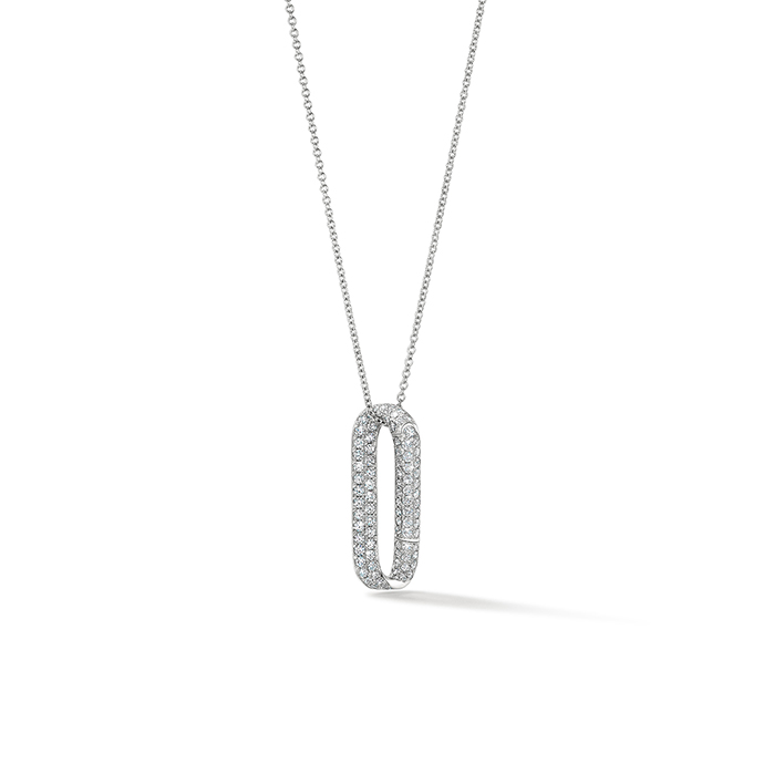 9.1 ctw. INSIDE/OUT Pave Link Bracelet in 18K White Gold