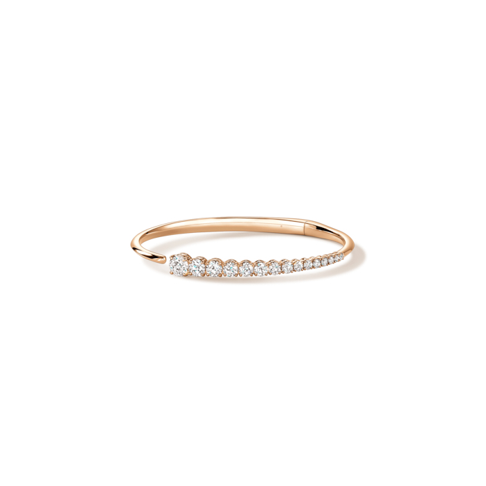Icicle Diamond Bangle in 18K Rose Gold